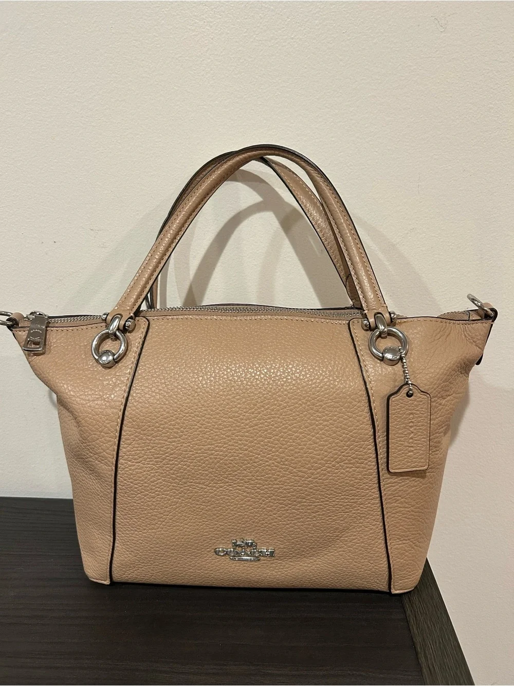 Coach Kacey Satchel Crossbody in Taupe color (Style#C6229)EUC